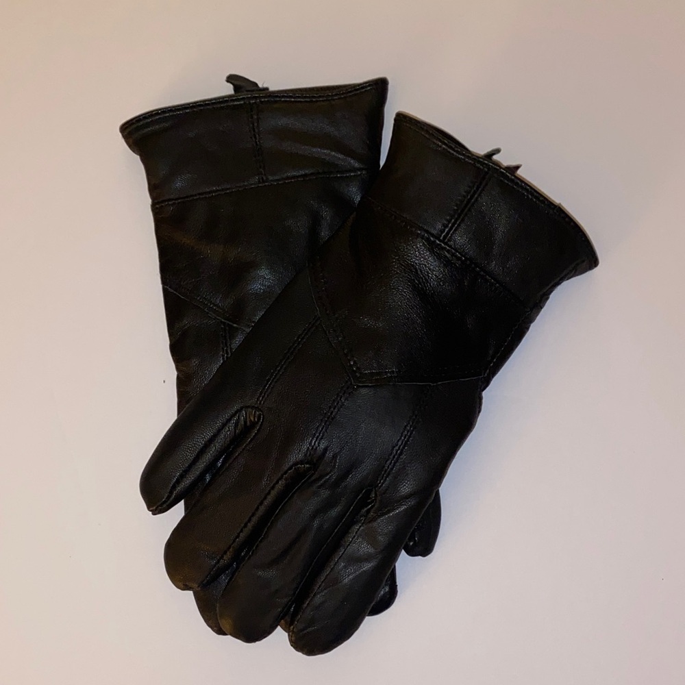 Thinsulate Ultra Soft Black Leather Driving Unisex Comfort Gloves Size S/M